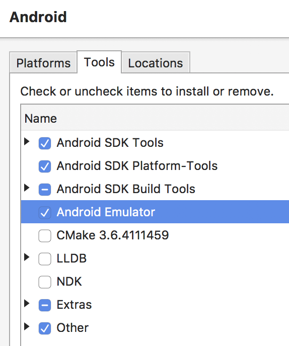 mac os xamarin android emulator install location
